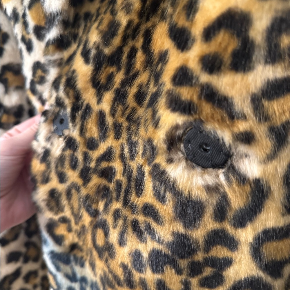 Leopard Print Faux Fur Coat - Women - Picture 7 of 10